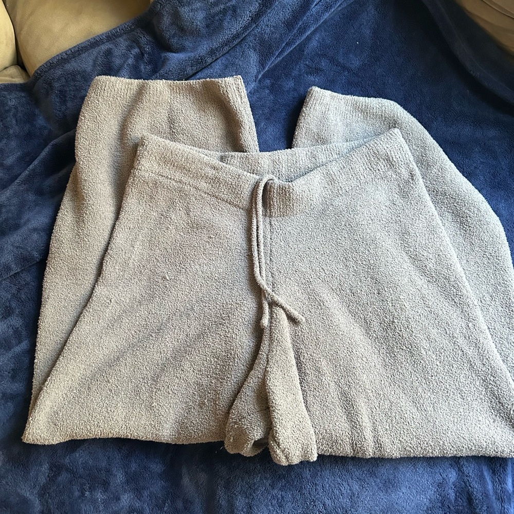 SKIMS Gray Cozy Pajama Pants with Drawstring Waist